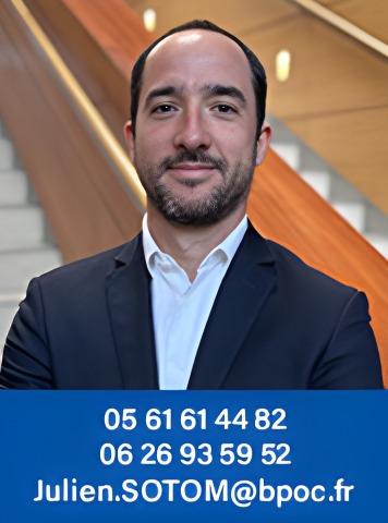 Julien SOTOM Téléphone fixe : 05 61 61 44 82 Téléphone mobile : 06 26 93 59 52 Adresse e-mail : julien.sotom@bpoc.fr
